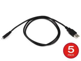 MONOPRICE USB TYPE-A TO MICRO TYPE-B 2.0 CABLE - 5-PIN 28/28AWG BLACK 3FT_ 5-PACK