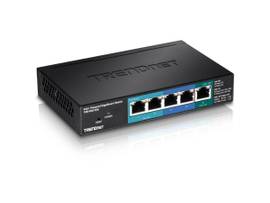 TRENDNET 5-PORT GIGABIT POE+ POWERED EDGESMART SWITCH WITH POE PASS THROUGH (15W)