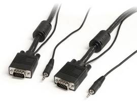 AV Cables - VGA,3.5 mm Mini-Jack Left Connector - Male Left Gender - 3.5 mm Mini