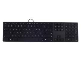 RGB BACKLIT WIRED ALUMINUM KEYBOARD FOR PC - BLACK