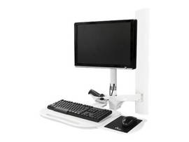 AMICO FALCON LITE IT WORKSTATION IN BLACK WITH 9IN (22.9CM) EXTENSION