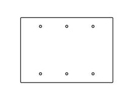 LEGRAND-WIREMOLD 3-GANG BLANK DEVICE PLATE