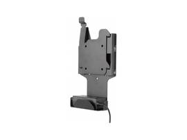 GAMBER QUICK RELEASE WALL MOUNT FOR GETAC F110. TWO-PIECE QUICK RELEASE ADAPTER PLATE WITH POWER SUPPLY HOLDER.