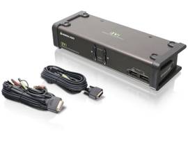 IOGEAR SWTCH W/CBLS 2P DVI KVMP