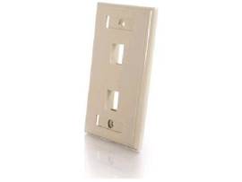 C2G 2-PORT KEYSTONE WALLPLATE IVRY