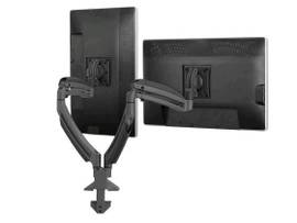LEGRAND-CHIEF K1 DESK MNT DUAL DISP DUAL 2L ARMS, BLK