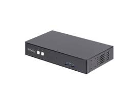 STARTECH 2-PORT DUAL-MONITOR DISPLAYPORT KVM SWITCH, RS232 SERIAL CONTROL, 4K 60HZ, 2X USB 5GBPS HUB PORTS, 2X USB 2.0 HID PORTS, TAA COMPLIANT