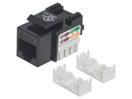 INTELLINET CAT5E KEYSTONE JACK BLACK
