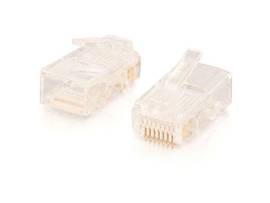 C2G RJ45 CAT5 MOD PLUG RND STRANDED CBL 50PK