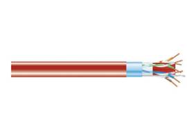 CAT6A 650-MHz Solid Ethernet Bulk Cable - Shielded (F/UTP), CMR PVC, Red, 1000-f