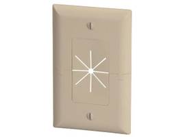 MONOPRICE SPLIT PLATE WITH FLEXIBLE OPENING_ IVORY