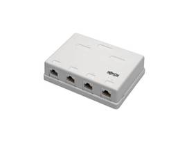 TRIPP LITE CAT6 4-PORT SURFACE-MOUNT BOX WHT