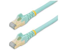 6 IN CAT6A ETHERNET CABLE - STP AQUA