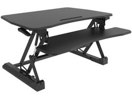 EXTRA DEPTH DESK TOP SIT/STAND RISER AND KEYBOARD TRAY (35.4 BY 23.2 SURFACE)