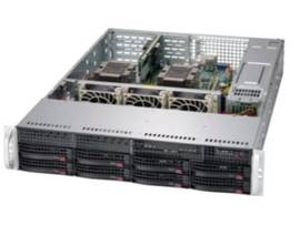 SUPERMICRO BLACK 2U SC825TQC SAS3 WIO CHASSIS W/ RED. 1000W PWS