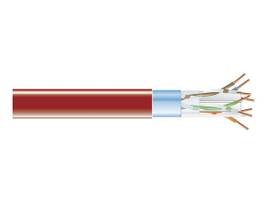 CAT6 400-MHz Shielded Solid Bulk Cable F/UTP PVC 1000-ft. 304.8-m Red