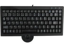 COMPACT KEYBOARD W/ TRACKBALL - USB - BLACK