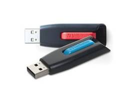 VERBATIM 64GB STORE N GO V3 USB 3.2 GEN 1  FLASH DRIVE  2PK  RED, BLUE
