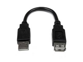6IN USB 2.0 EXT ADAPTER CABLE A TO A M/F