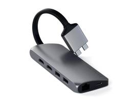 SATECHI TYPE-C DUAL MULTIMEDIA ADAPTER - SPACE GRAY