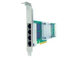 AXIOM 10/100/1000MBS QUAD PORT RJ45 PCIE X4 NIC CARD FOR DELL - 540-BBCW