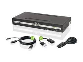 IOGEAR 4-PORT DUAL VIEW DVI PP4.0 SECURE KVM SWITCH W/AUDIO AND CAC SUPPORTS. TAA COMPLIANCE
