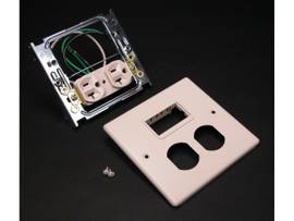 LEGRAND-WIREMOLD 2-GANG W/ONE DUPLEX INSTA