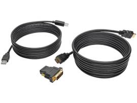 HDMI/DVI/USB KVM Cable Kit, 10 ft. (3.05 m) - USB 2.0, 4K 60Hz
