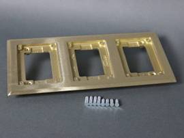 LEGRAND-WIREMOLD BRASS CPT FL 3-GANG OMBX