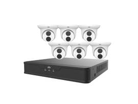 UNIVIEW ONE 8-CH NVR AND 6 X 4MP TURRET CAMERAS WITH 2 TB HARD DRIVE INSTALLED