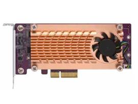 QNAP DUAL M.2 PCIE SSD EXPANSION CARD SUPPORTS UP TO TWO M.2 2280 22110 FORMFACTOR M.2 PCIE (GEN3 X4) SSDS PCIE GEN3 X4 HOST INTERFACE LOW-PROFILE