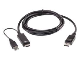 ATEN 6FT. HDMI TO DP UNIVERSAL SECURE KVM CABLE