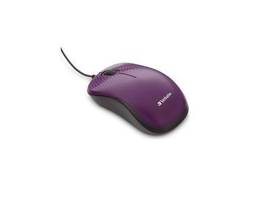 SILENT CORDED OPTICAL MOUSE - PURP