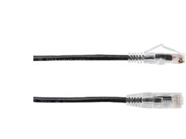 BLACK BOX CORP SLIM-NET CAT6A PATCH CABLE BLACK 2FT