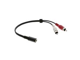 KRAMER 3.5MM STEREO AUDIO TO 2 RCA FEMALE MALE CABLE 1