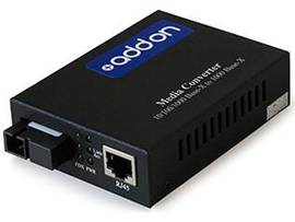 AddOn 10/100/1000Base-TX(RJ-45) to 1000Base-BXD(SC) BiDi SMF 1550nmTX/1310nmRX 2