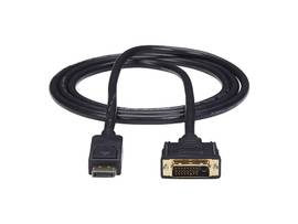 6ft Passive DP 1.2 to DVI-D single-link cable connects DVI monitor; 1920x1200/10