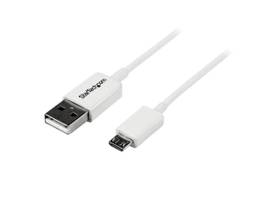 2M WHITE MICRO USB CABLE - A TO MICRO B