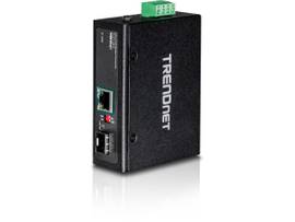 TRENDNET HARDENED INDUSTRIAL SFP TO GIGABIT UPOE MEDIA CONVERTER