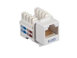 BLACK BOX CORP CAT6 KEYSTONE JACK WHITE 10PAK