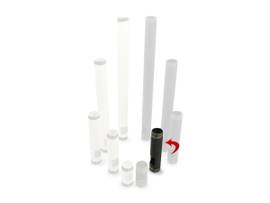 PIPE 6 IN PRE-CUT NPT CABLE OUT BLK