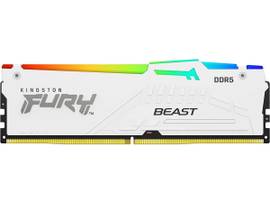 KINGSTON 64GB 6000MT/S DDR5 CL40 DIMM (KIT OF 4) FURY BEAST WHITE RGB XMP
