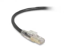 CAT6A 650-MHz Locking Snagless Patch Cable S/FTP CM PVC BK 3FT