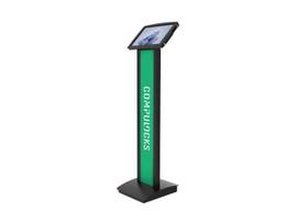 COMPULOCKS SURFACE PRO 8-9 SPACE ENCLOSURE BRANDABLE FLOOR STAND PLUS HUB BLACK