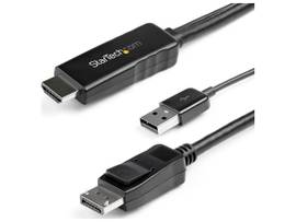 HDMI 1.4 to DisplayPort 1.2 active adapter cable with 4K 30Hz video/HDCP 1.4/Aud