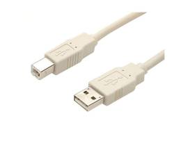 3 FT BEIGE A TO B USB 2.0 CABLE - M/M