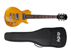 MONOPRICE MINI 66 ELEC GUITAR W/GIG BAG GOLDTOP