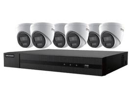 HIKVISION COLORVU KIT SIX 4MP OUTDOOR TURRET CAMERAS 2.8MM LENS 8CH 4K NVR UP TO 8MP RECORDING 2TB HDD