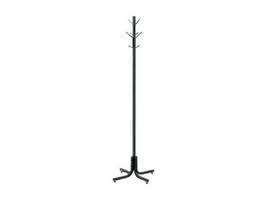 SAFCO COAT RACK FLOOR STND 4 HK BLK