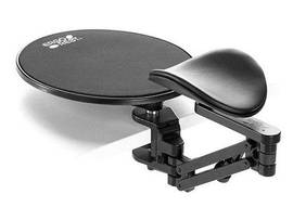 ERGOREST FOREARM SUPPORT - LONG BLACK ARM / STANDARD BLACK PAD - W/ MOUSE TRAY/PAD